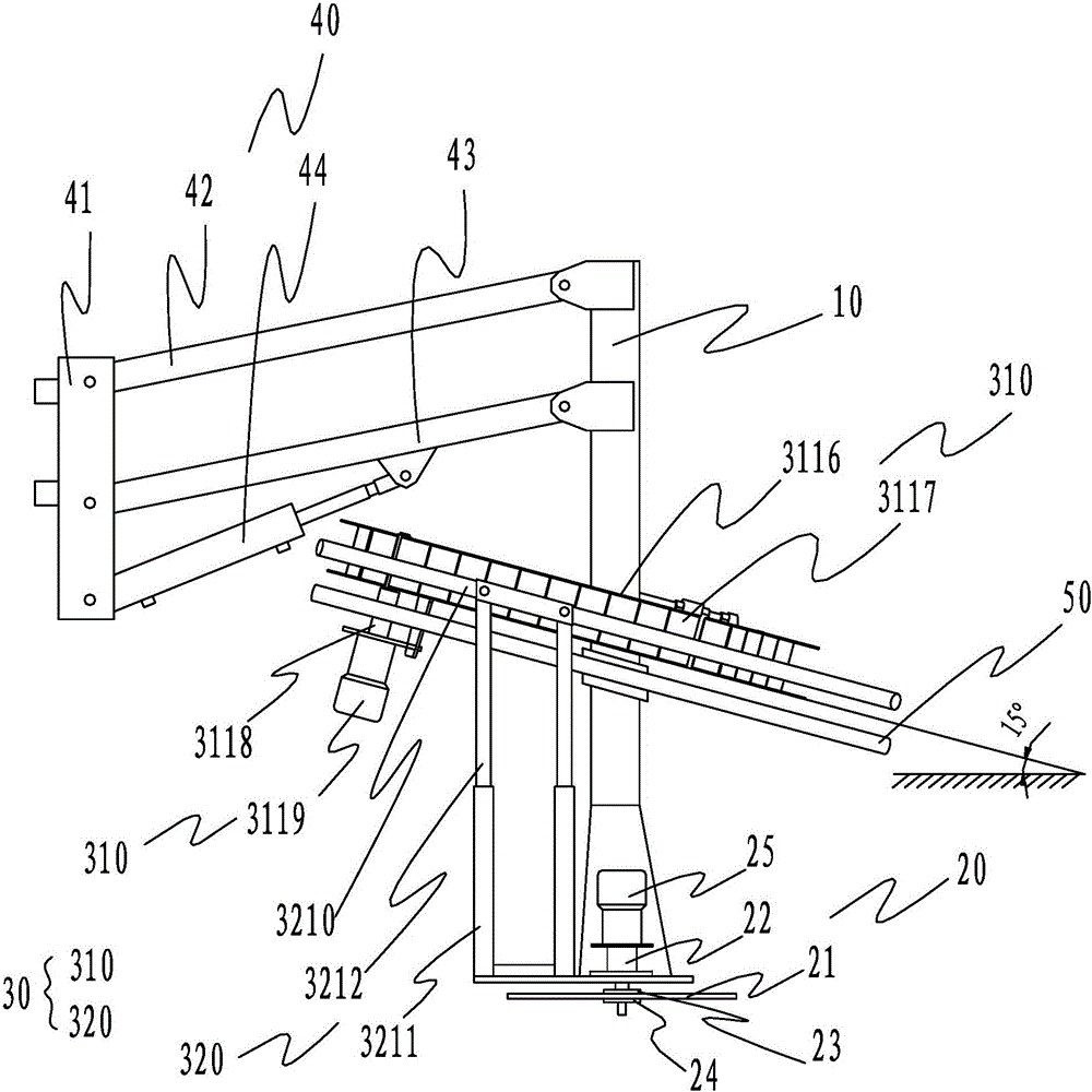 Seed-production corn male parent cutting and laying machine