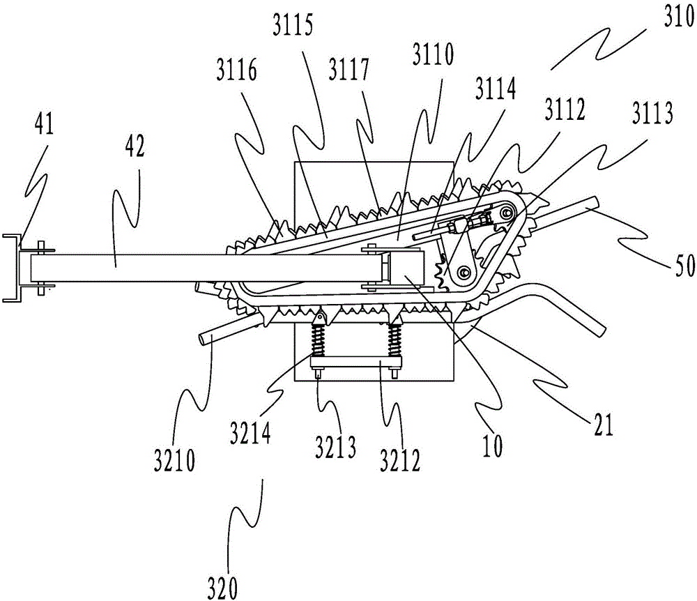 Seed-production corn male parent cutting and laying machine