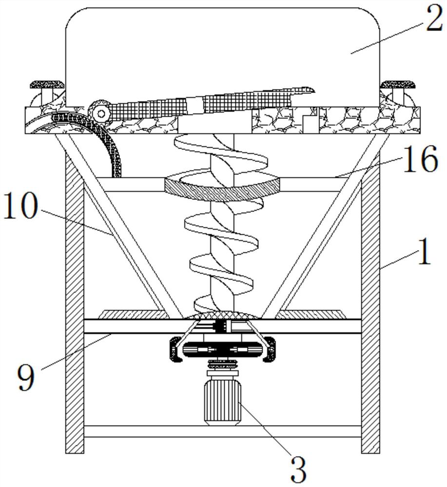 Building lime stirring device for controlling water adding amount based on centrifugal force