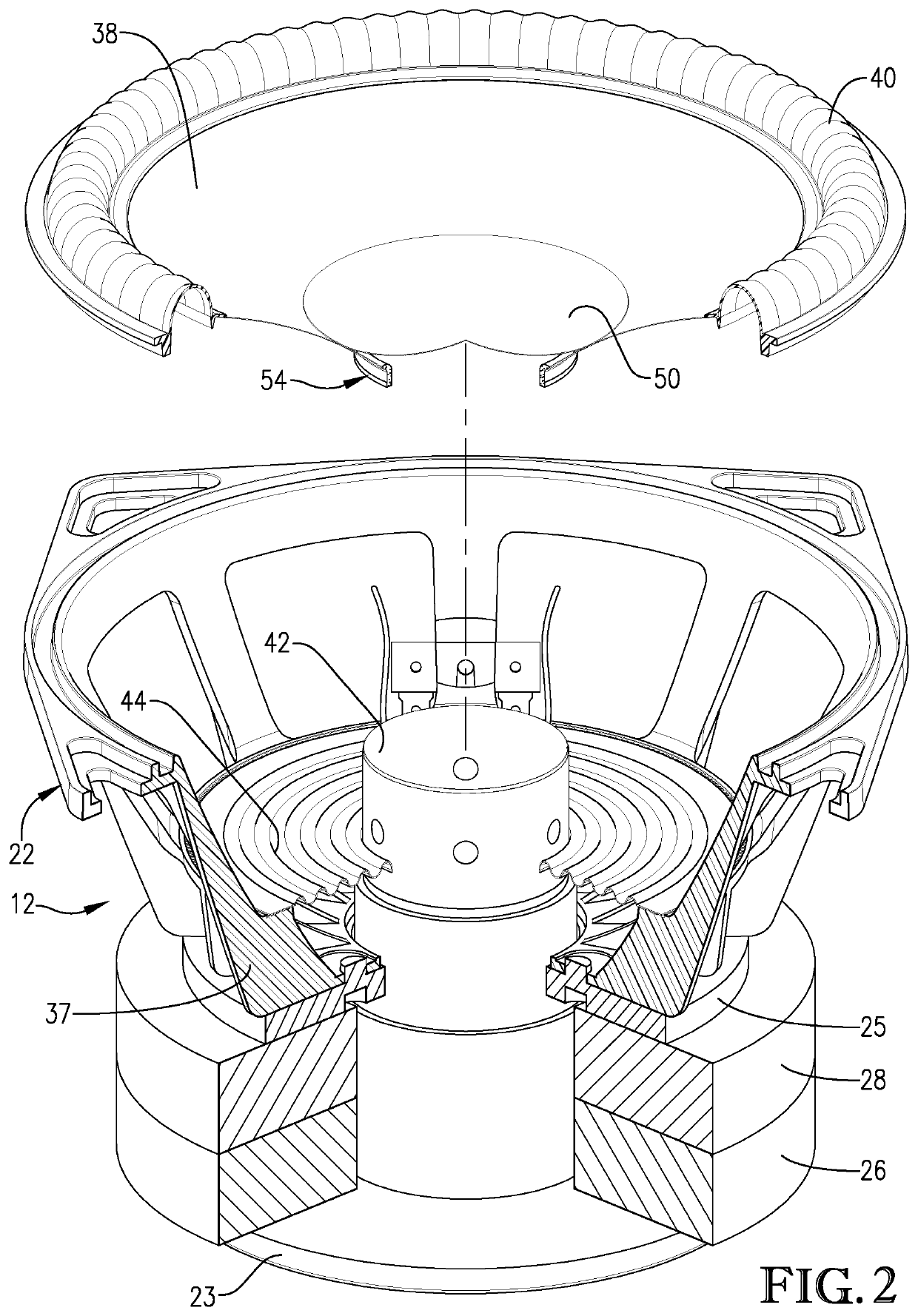 Loudspeaker with mechanical resonance mitigation