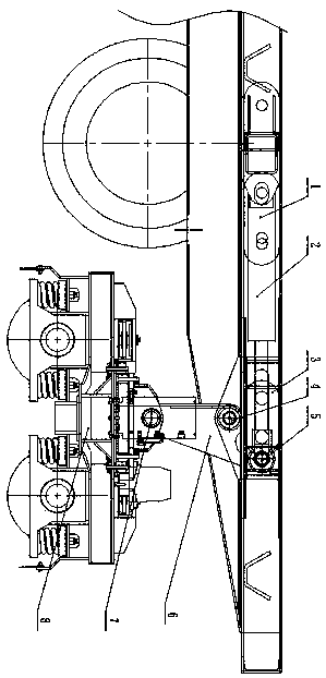 Rail dual-purpose fire truck railway running system lifting mechanism and lifting method