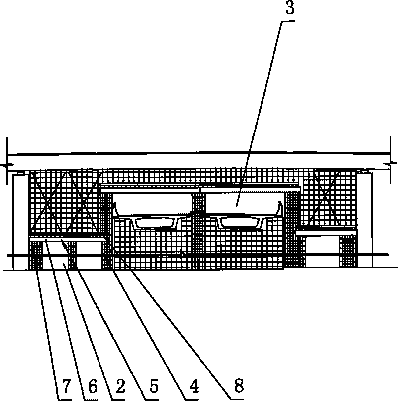 Construction method of mutilevel overpass scaffold