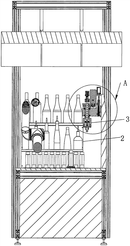 Production system for blending and filling bottled milk tea beverages on site through robot