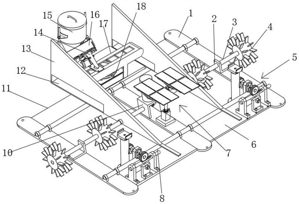 Integrated photovoltaic oxygenation mechanism with fish food feeding device for aquaculture fishpond