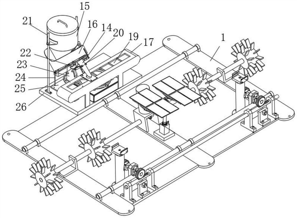 Integrated photovoltaic oxygenation mechanism with fish food feeding device for aquaculture fishpond