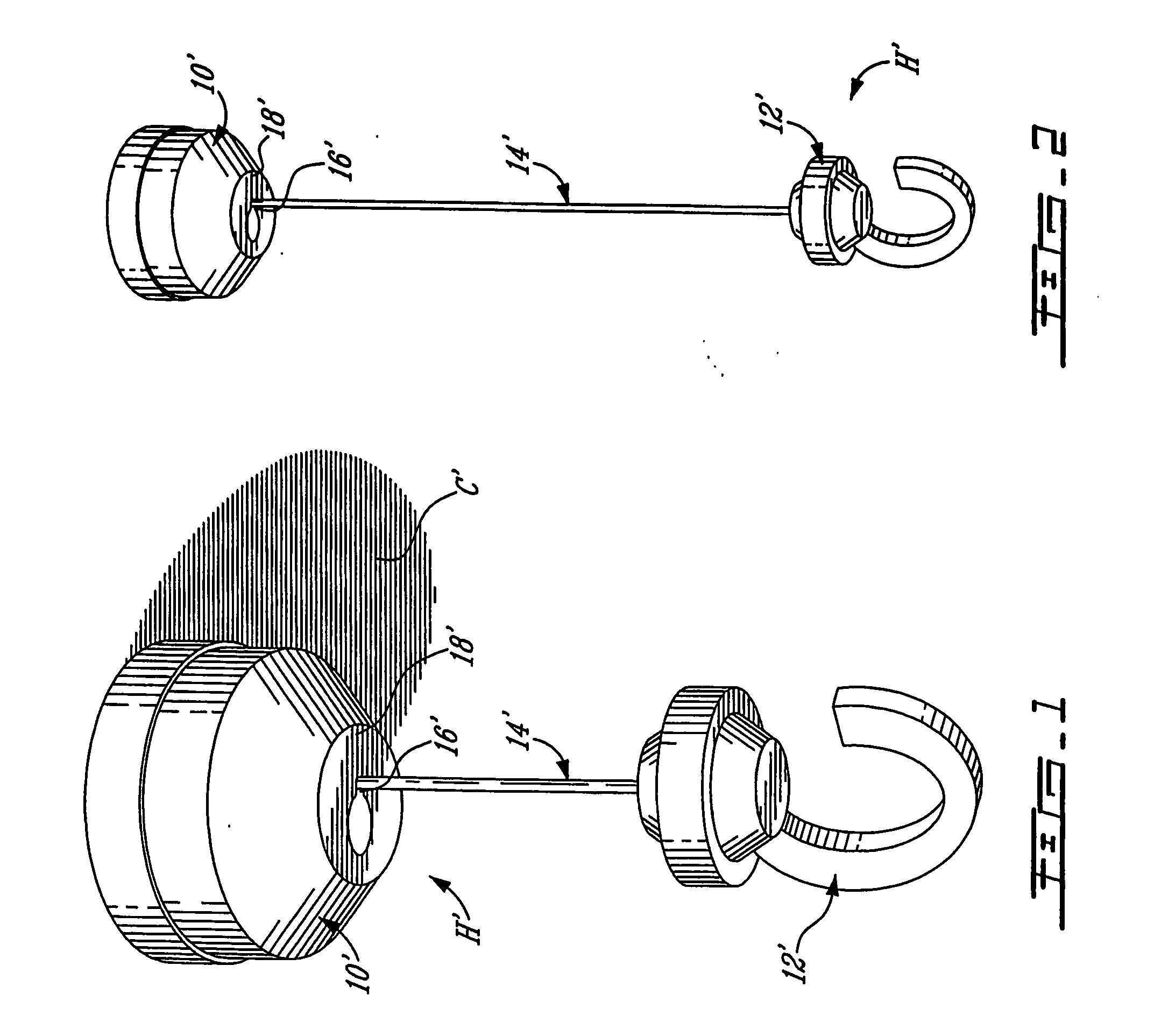 Vertically adjustable device for suspending an article from a ceiling