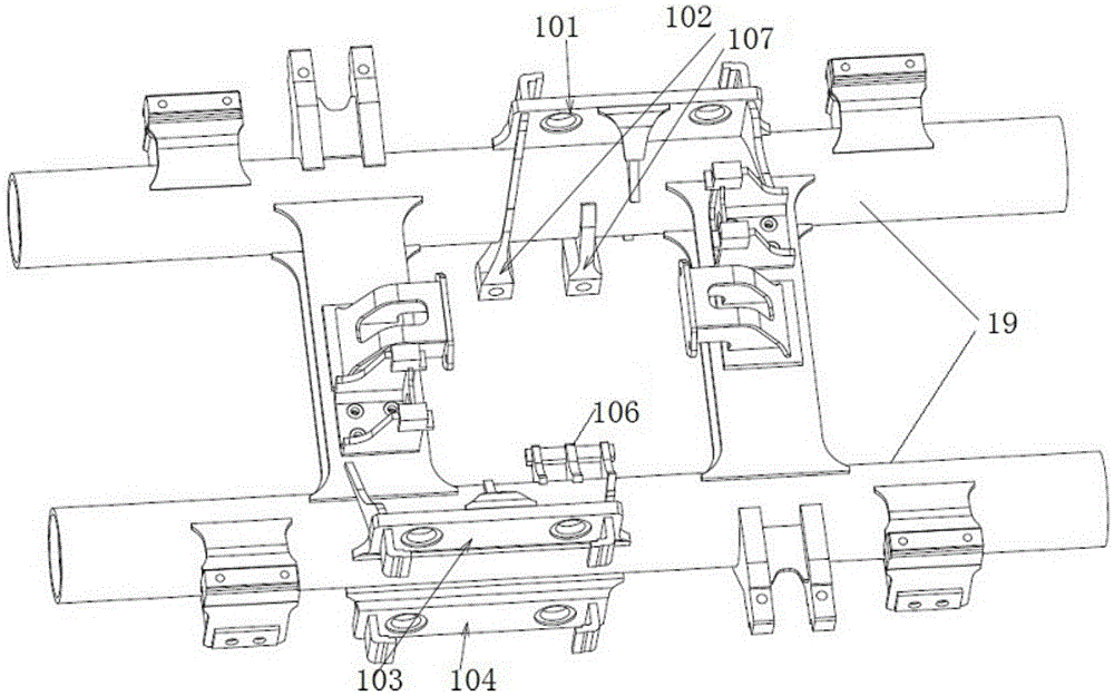 Bogie for mounting traction motor in flexible suspending manner