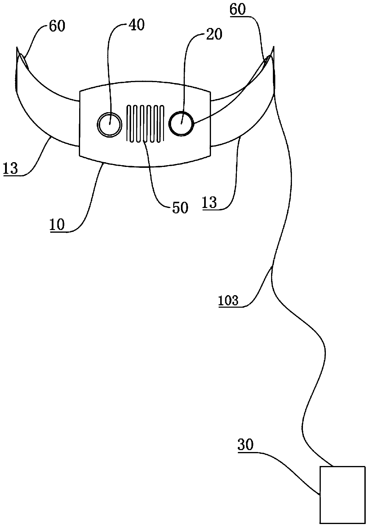 Mask capable of internally containing medicament and automatically supplying air