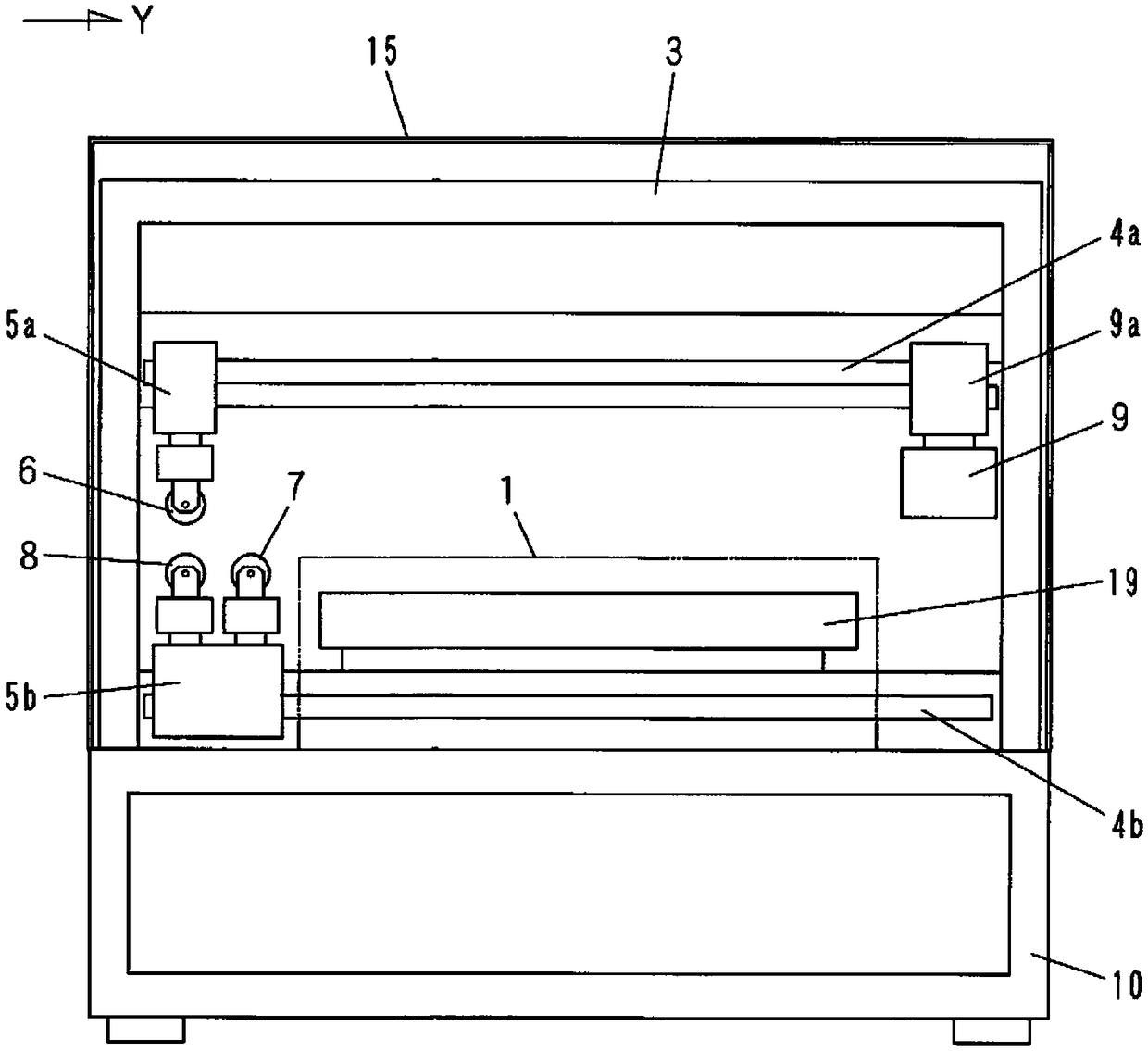 Antistatic device and substrate machining apparatus comprising the antistatic device