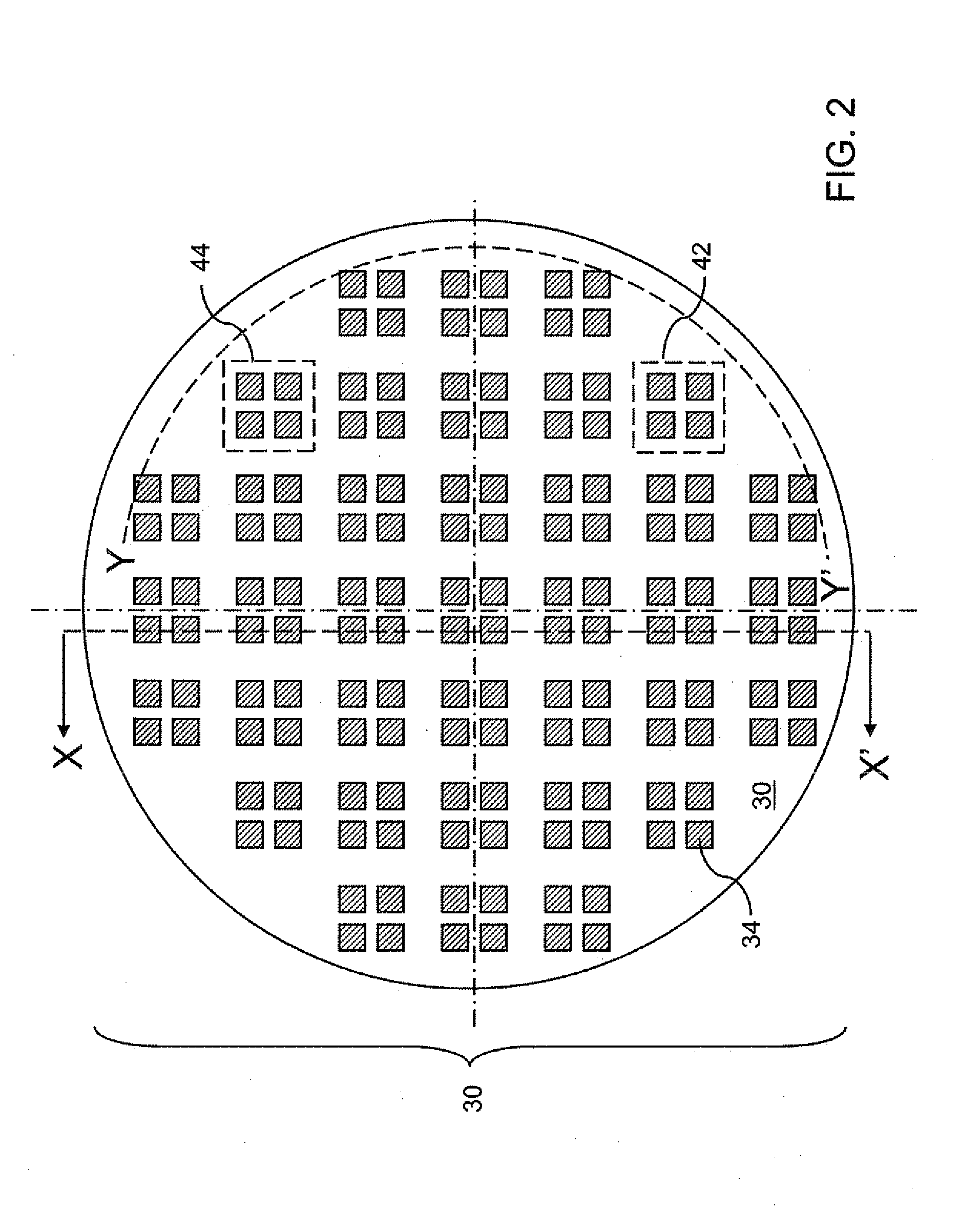 Yield enhancement for stacked chips through rotationally-connecting-interposer