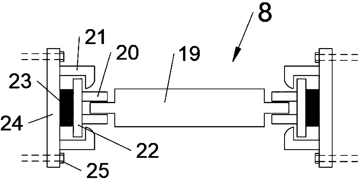 Multi-damping buffer energy dissipation type bridge anti-seismic check block structure