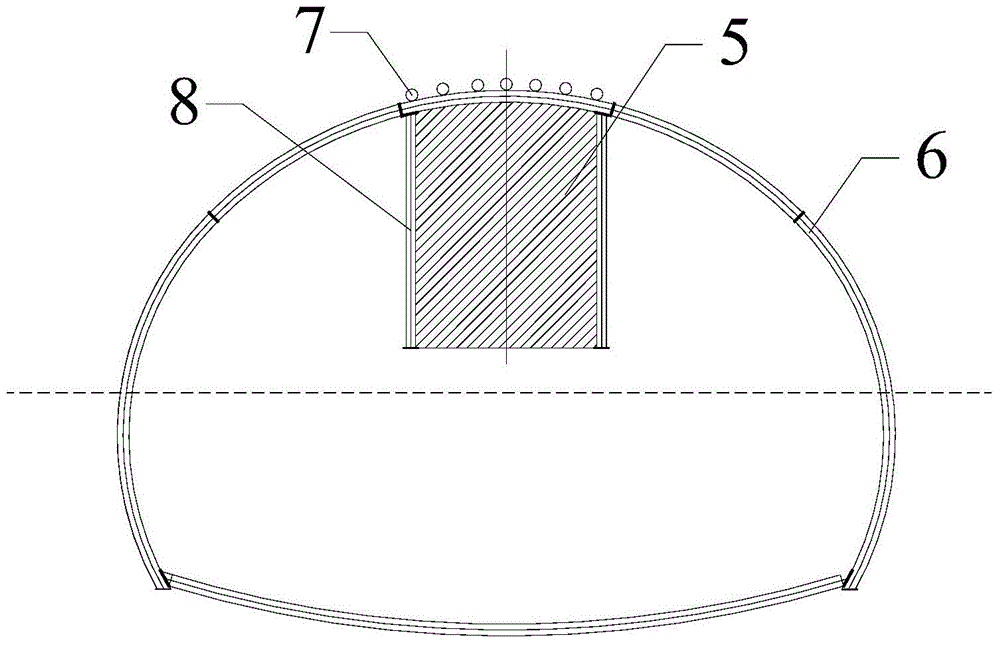 Steep cliff tunnel hole excavation construction method