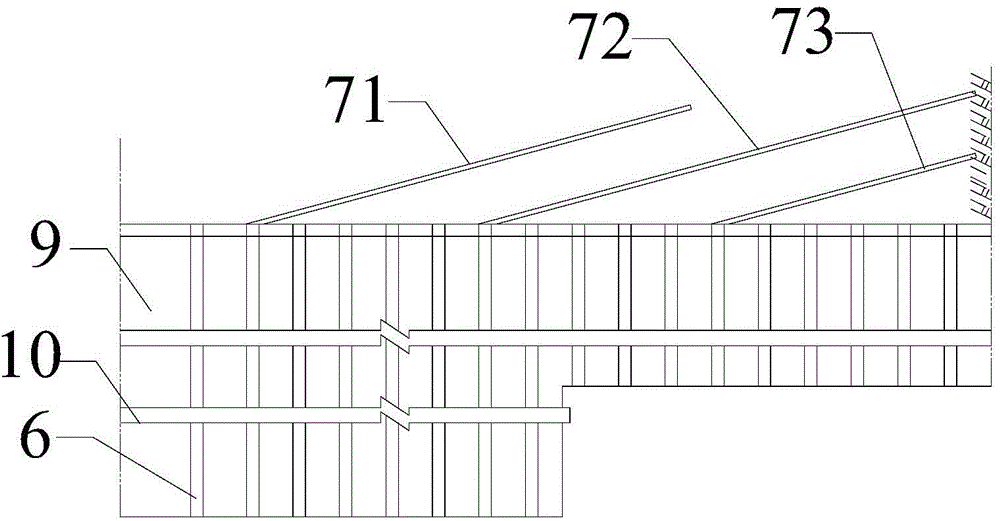 Steep cliff tunnel hole excavation construction method