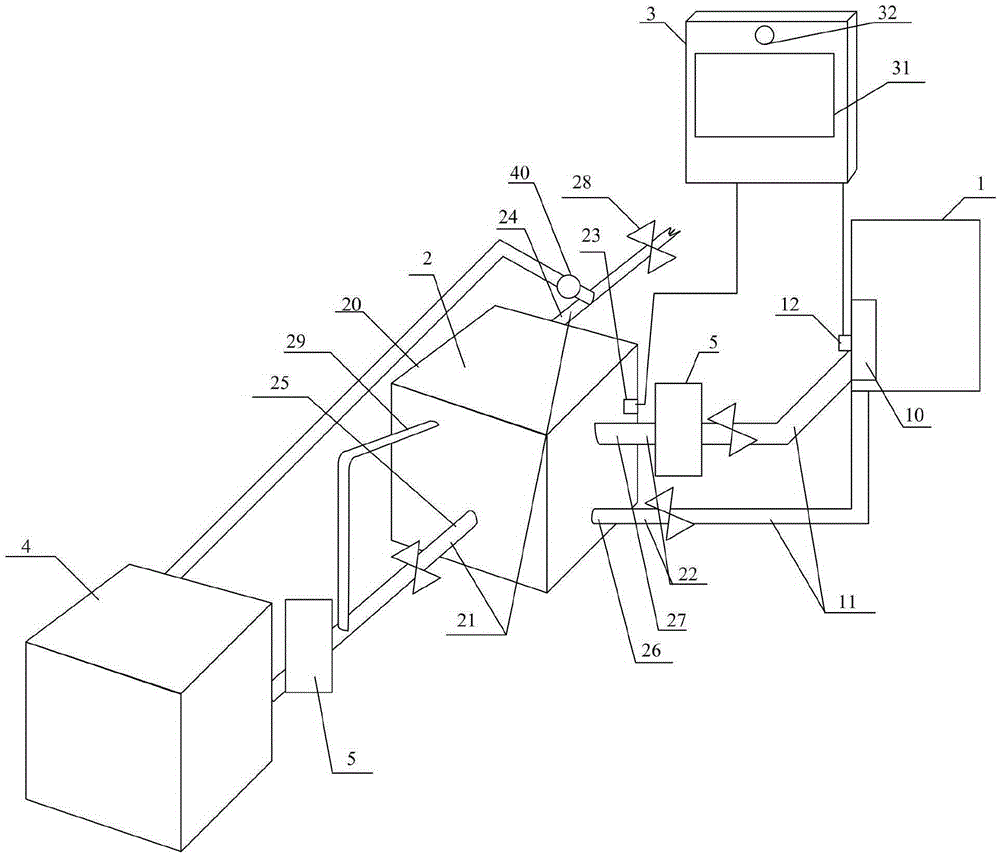 Temperature control system for high-frequency heating sealing device of PE can packing machine, and implementation method