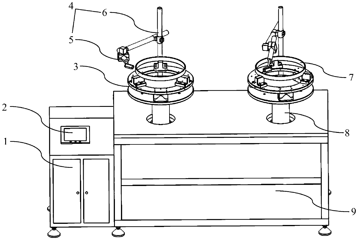 Automatic fire polishing machining device