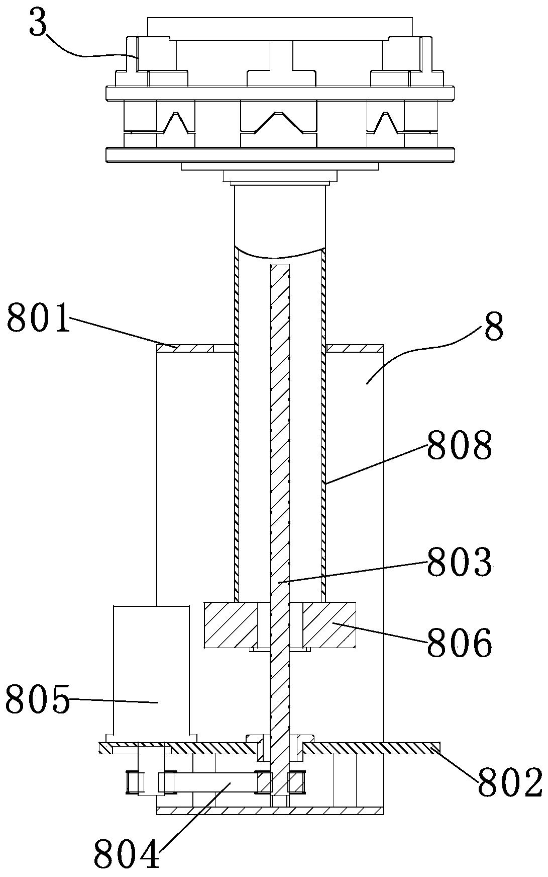 Automatic fire polishing machining device