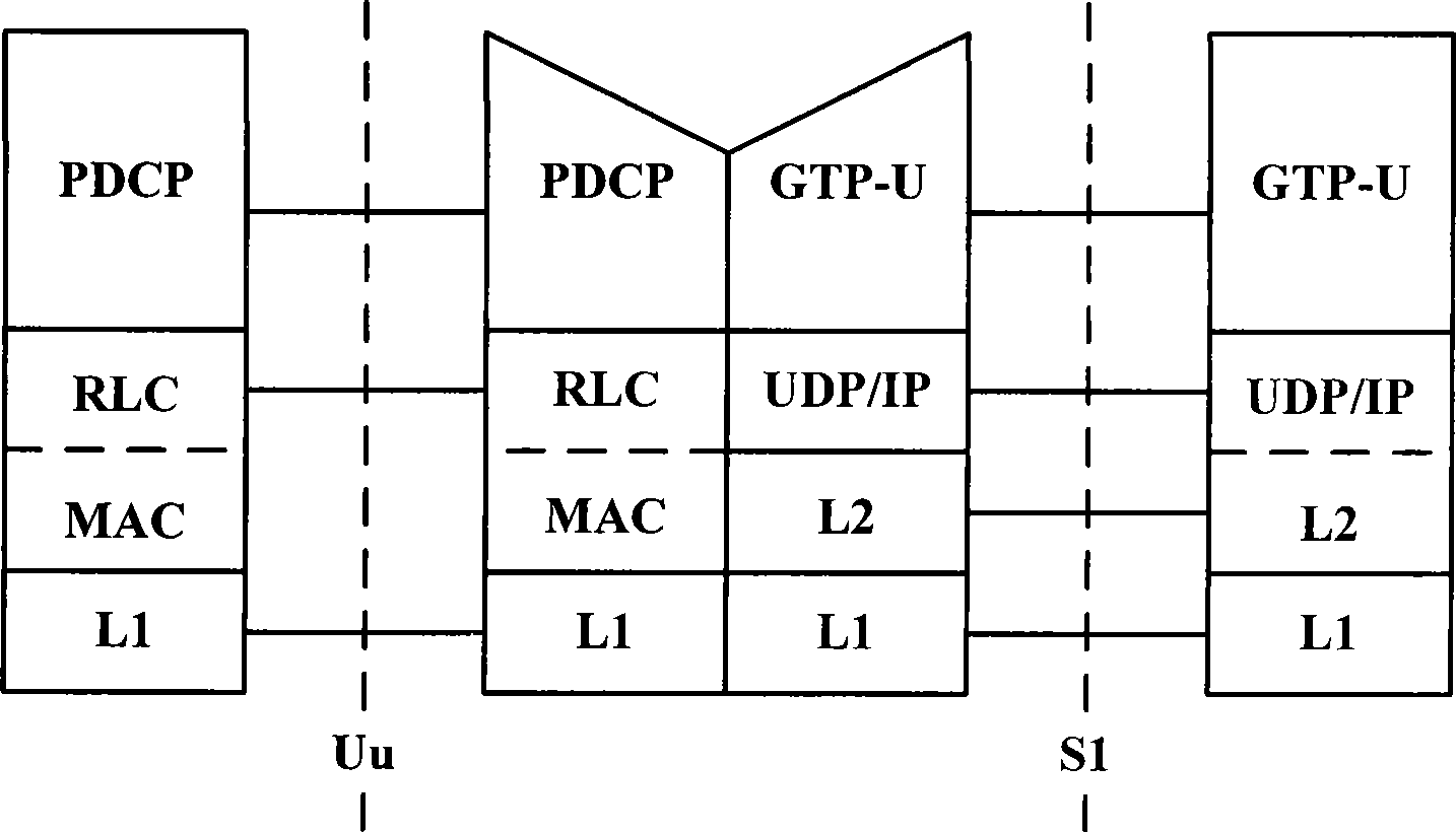 Downlink data packet forwarding method, system and evolution base station