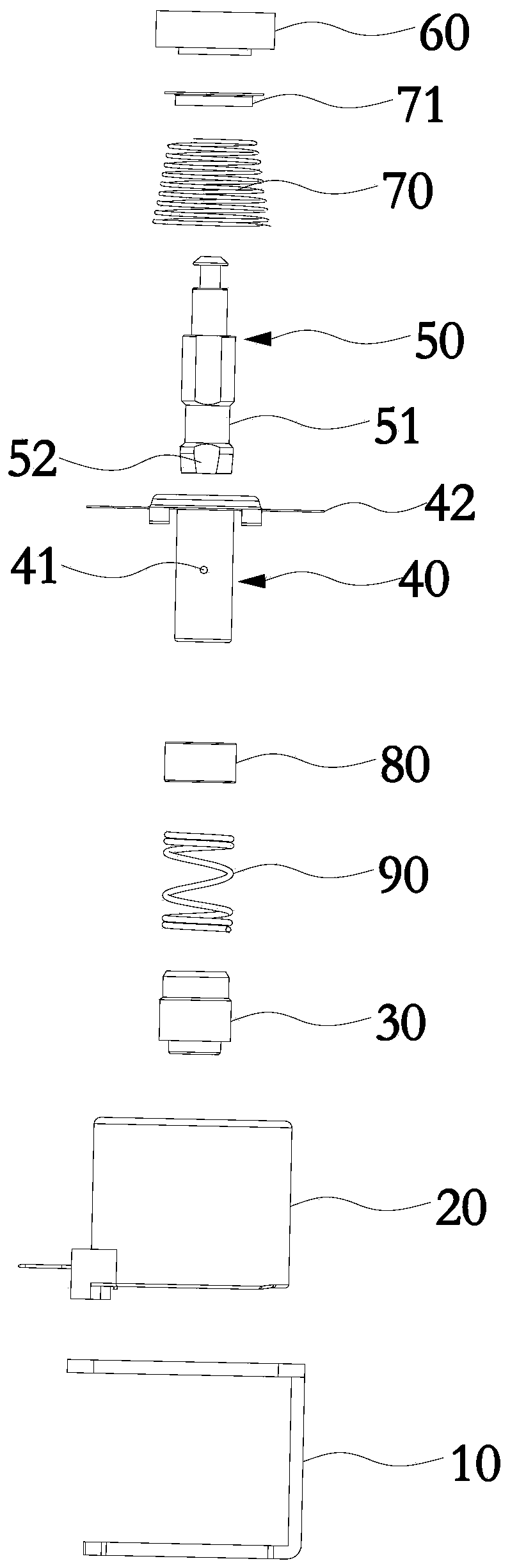 Electromagnetic valve and gas device