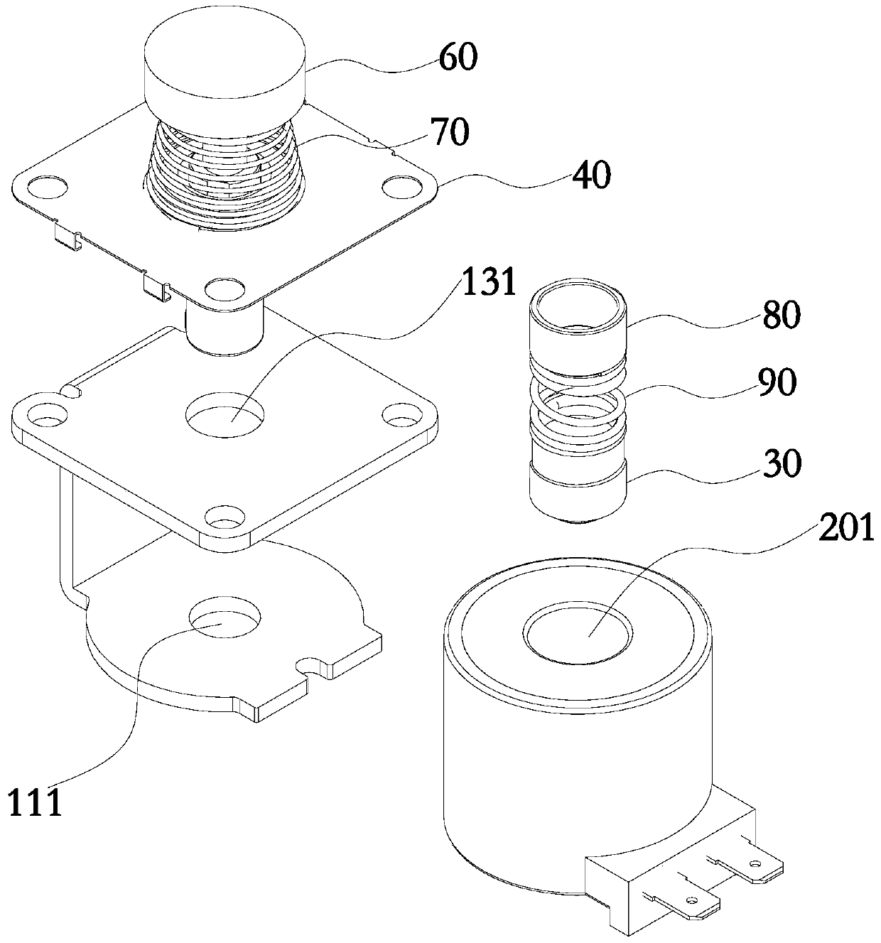 Electromagnetic valve and gas device