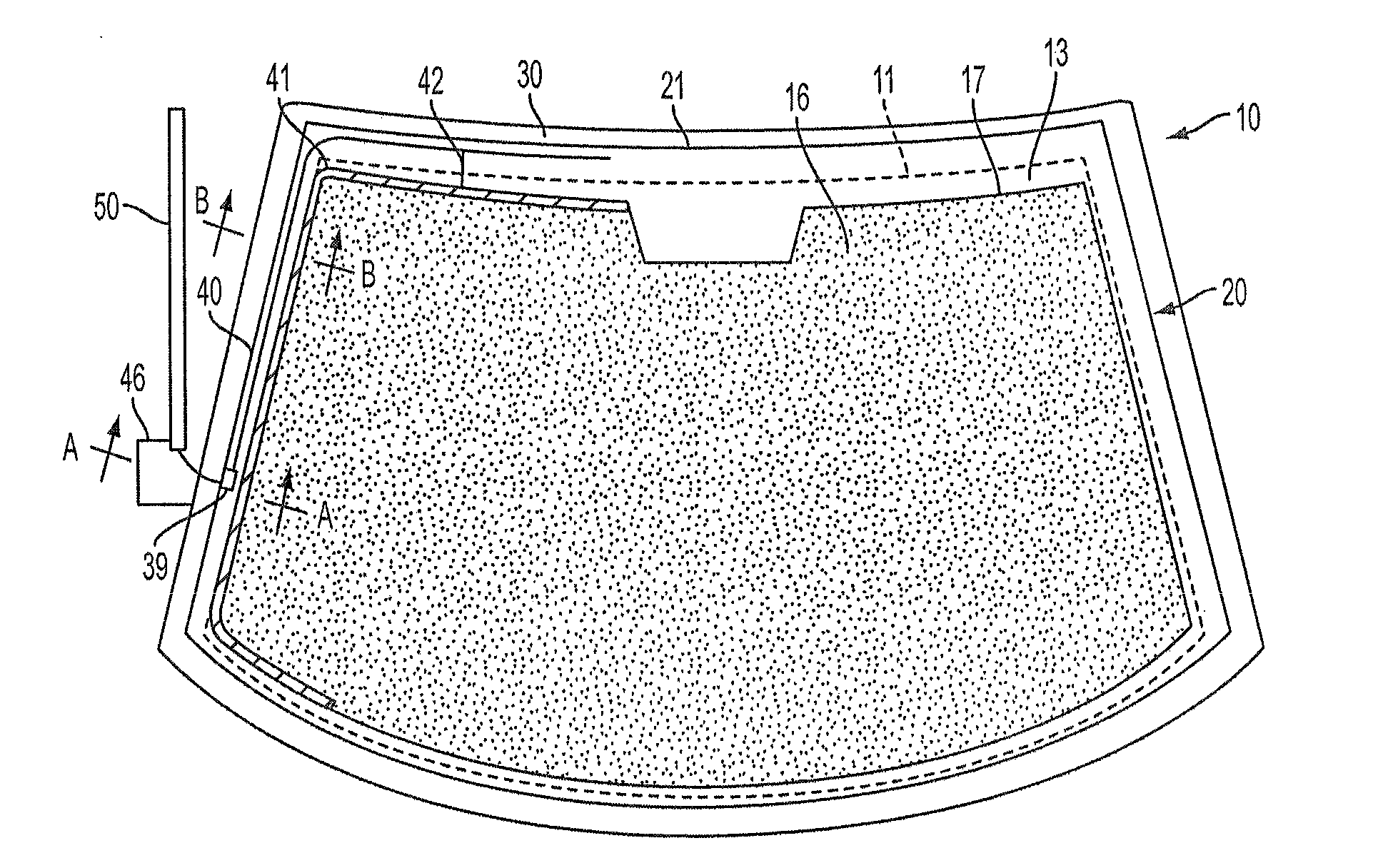 Hidden window antenna