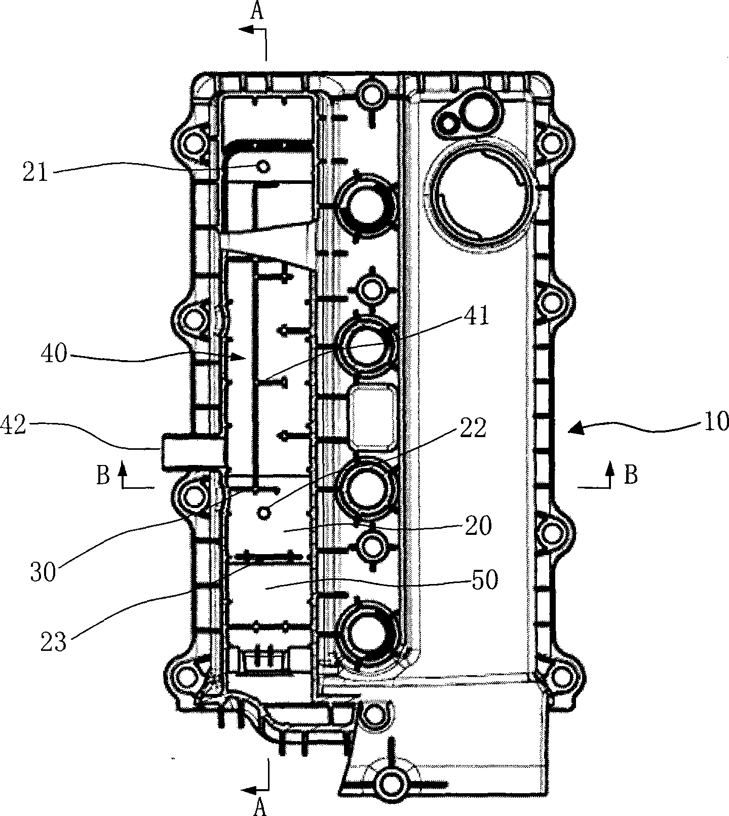 Oil-gas separating device of cylinder cap