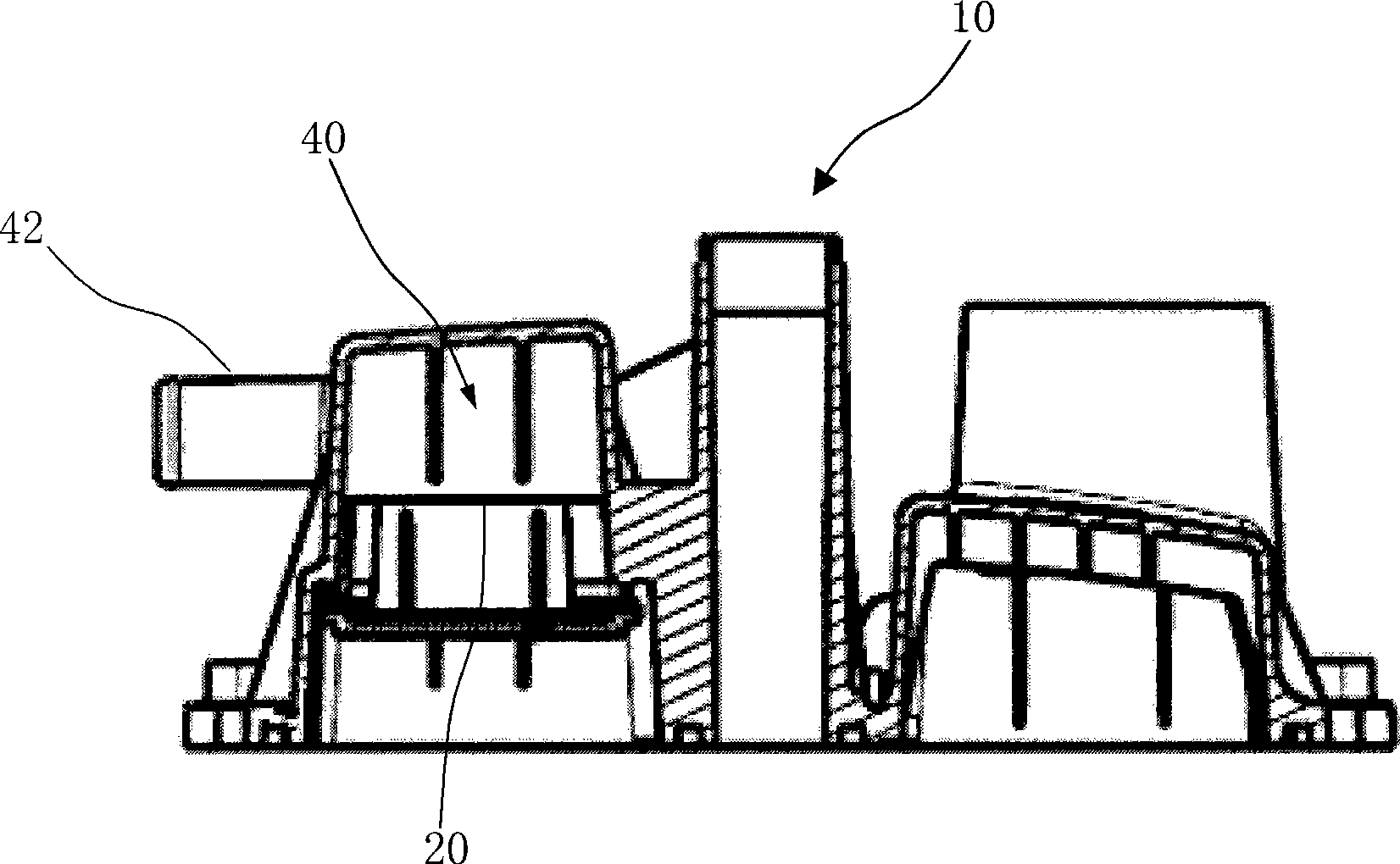 Oil-gas separating device of cylinder cap