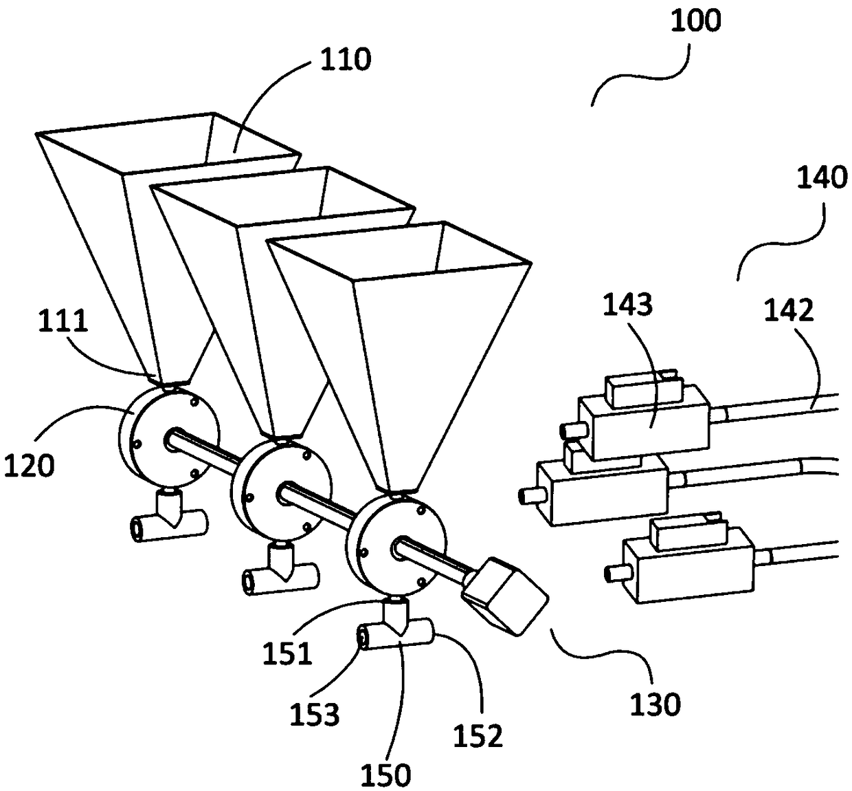 Conveying device applied to 3D printing