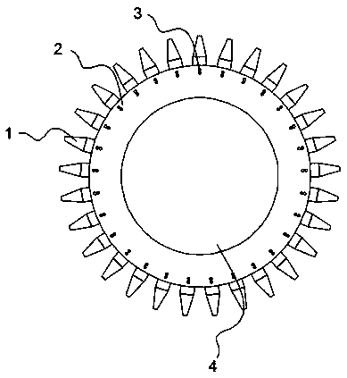 Wheel tooth length-adjustable mechanical transmission rotating wheel