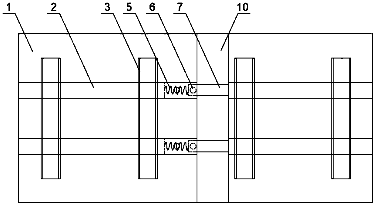 Track-ballast bed combined system capable of moving relatively