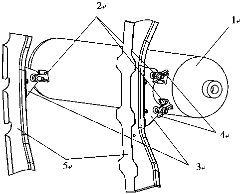 Installation structure for airplane oxygen bottle