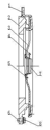 Automotive pull type clutch bearing disk assembly