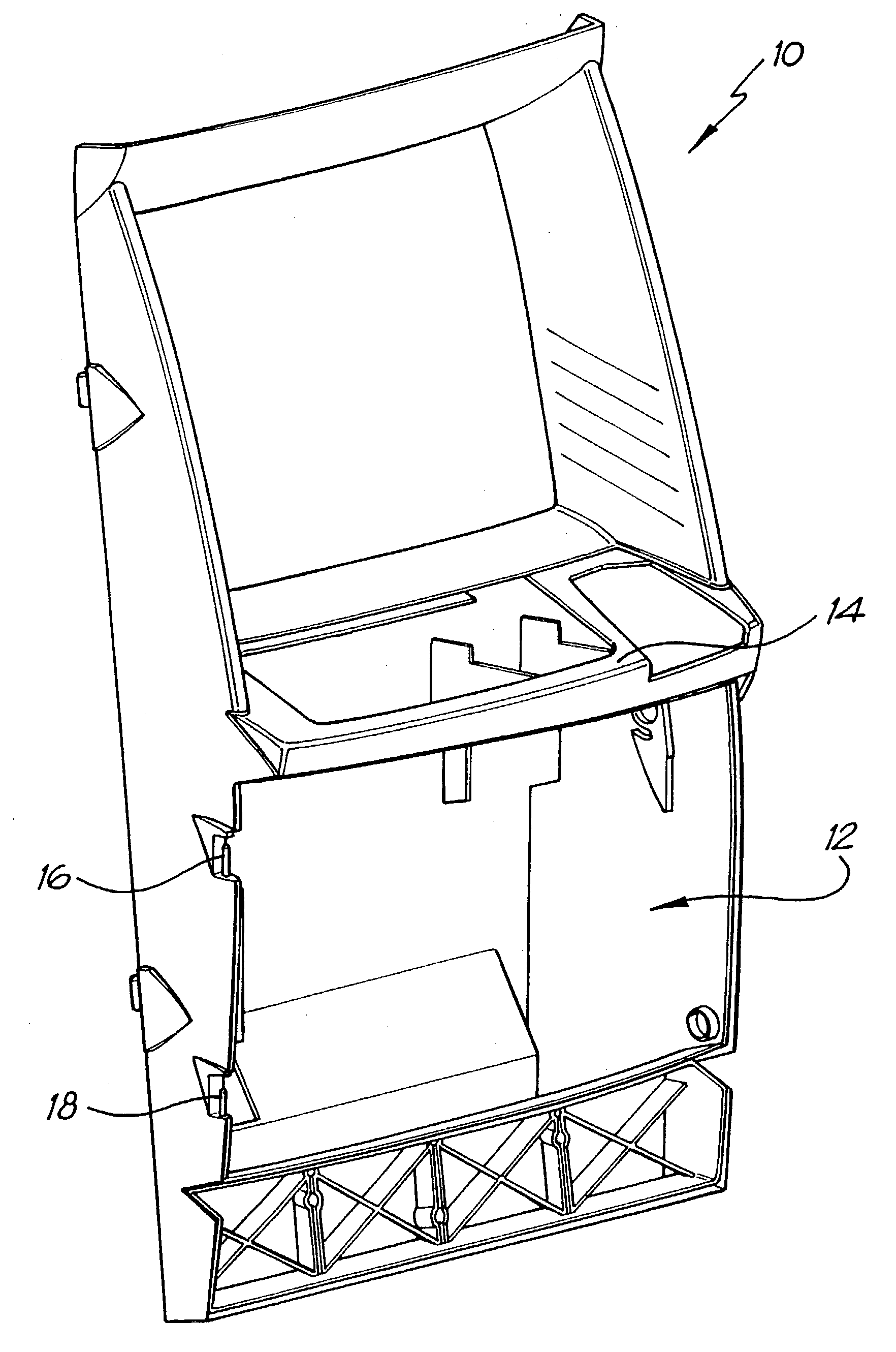 Light chamber for door for gaming machine