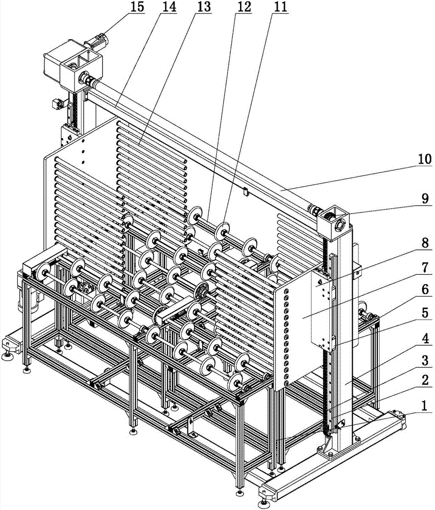 Solar cell assembly gantry storage stacking machine