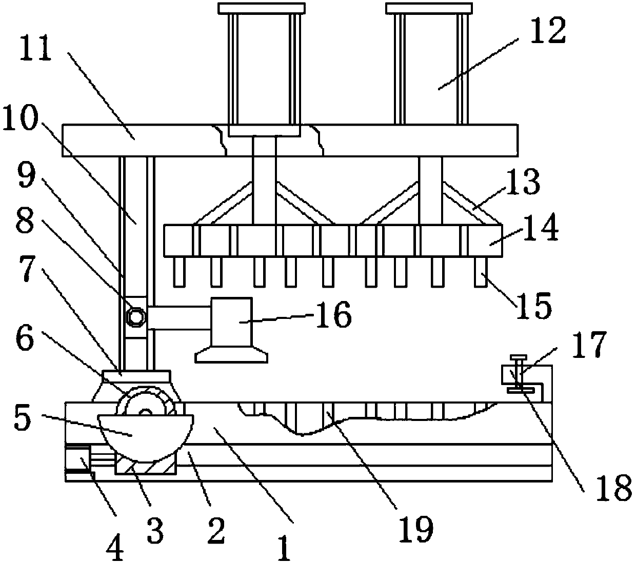 Automatic environment-friendly plastic cushion punching device