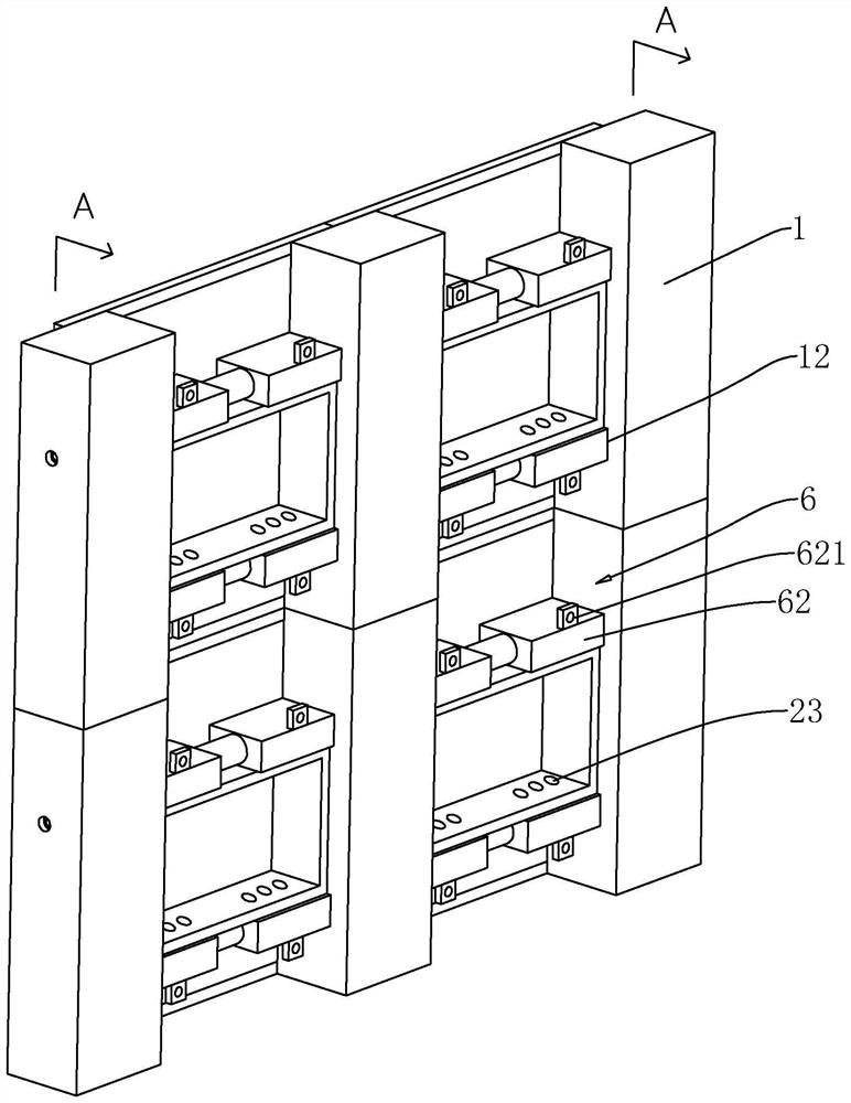 Aluminum veneer curtain wall mounting structure