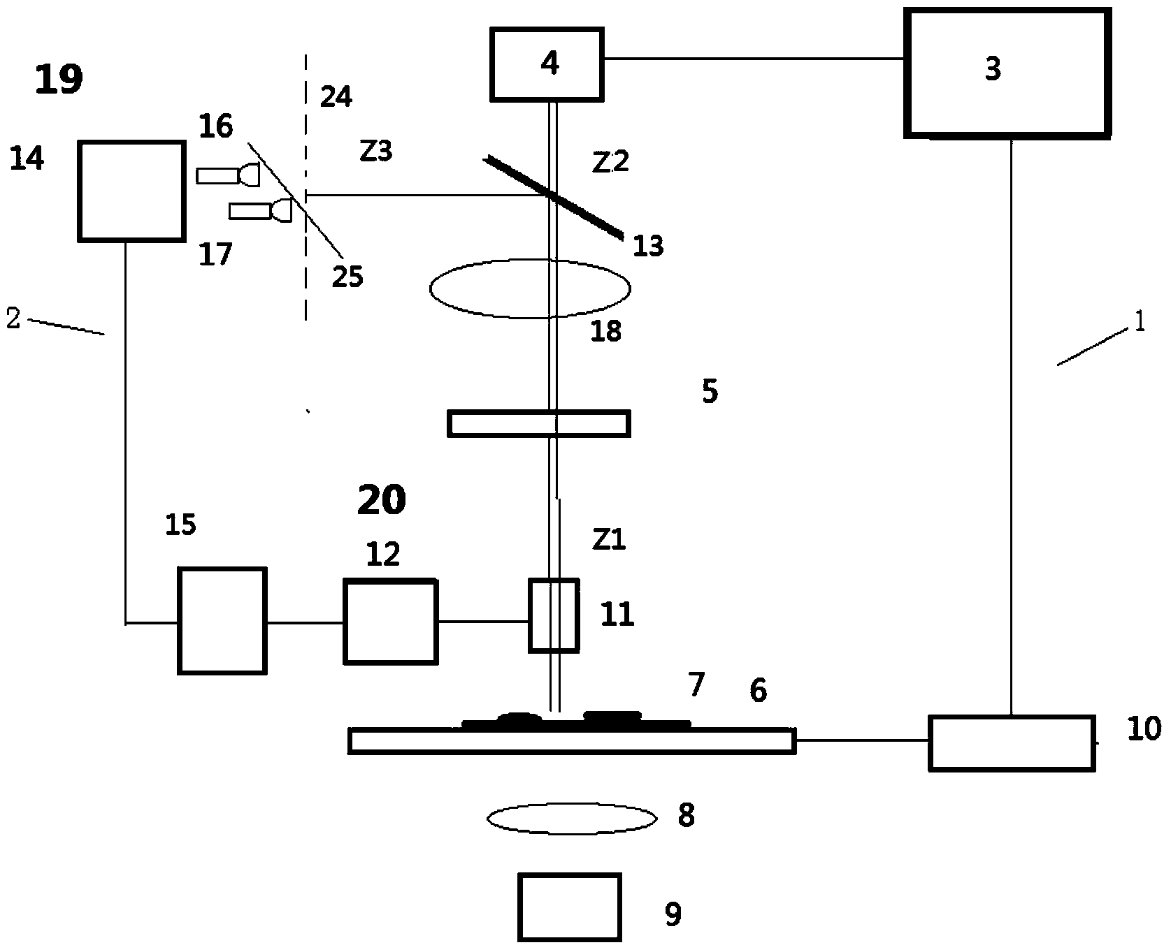 Microscopic section rapid digital scanning device and method with real-time focusing function