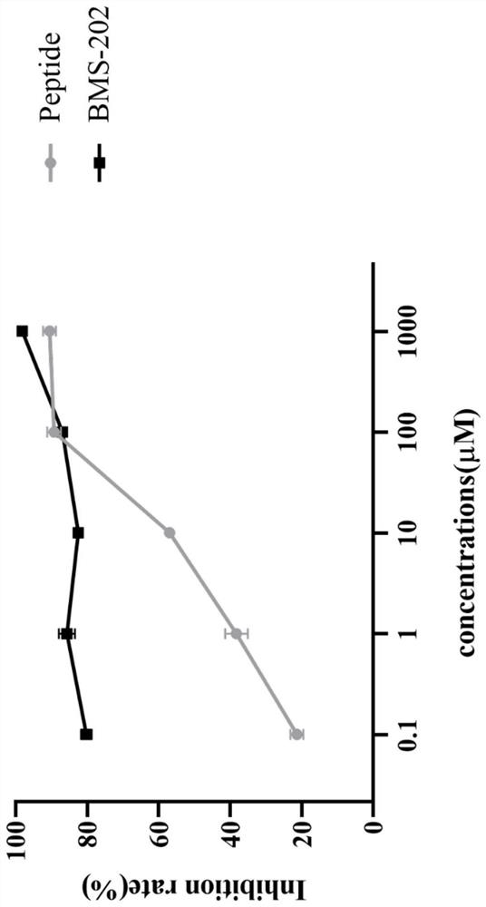 Amphiphilic alpha-helical polypeptide for inhibiting PD-L1 and application of amphiphilic alpha-helical polypeptide