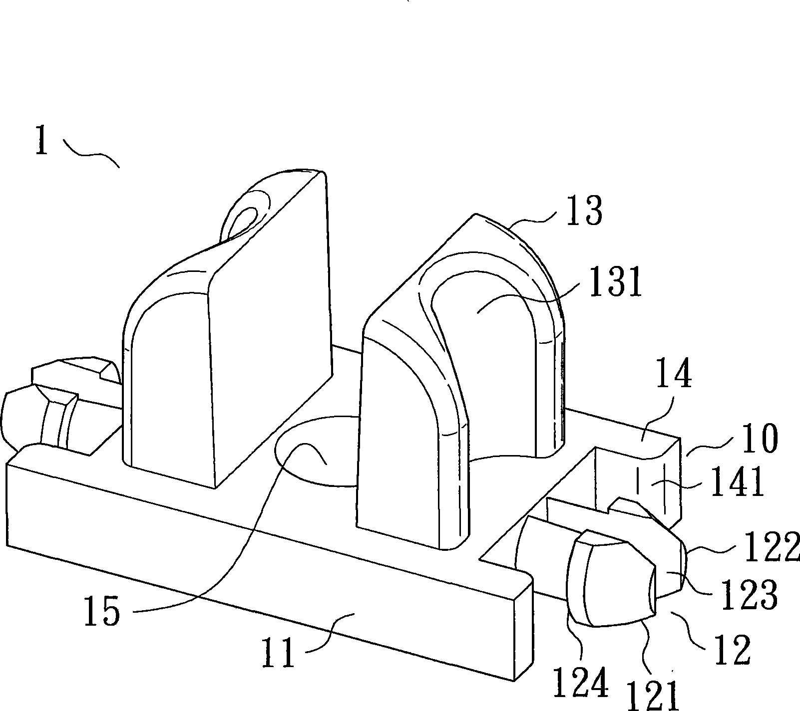 Plug internal frame and combined conformation thereof with terminal