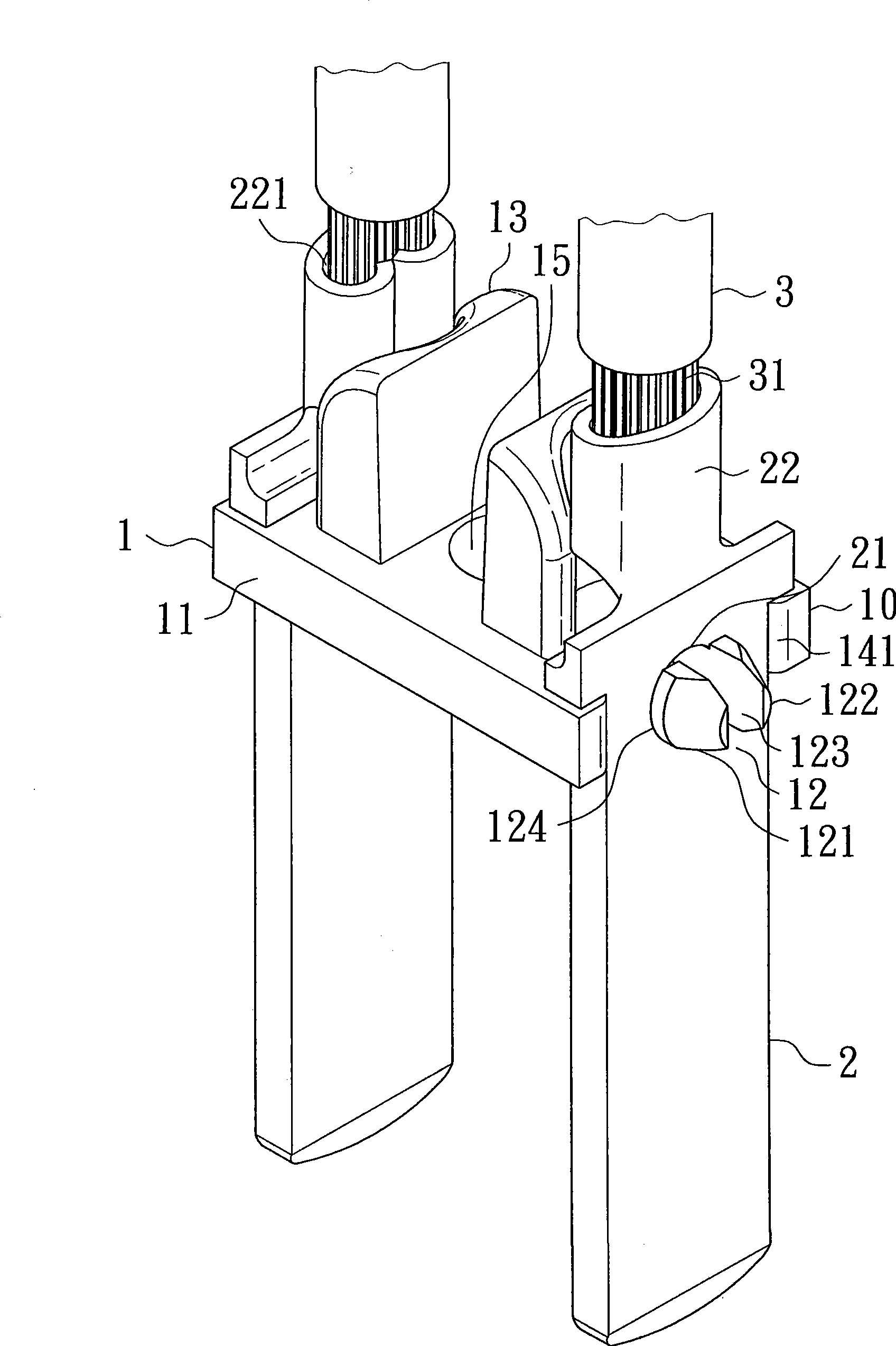 Plug internal frame and combined conformation thereof with terminal