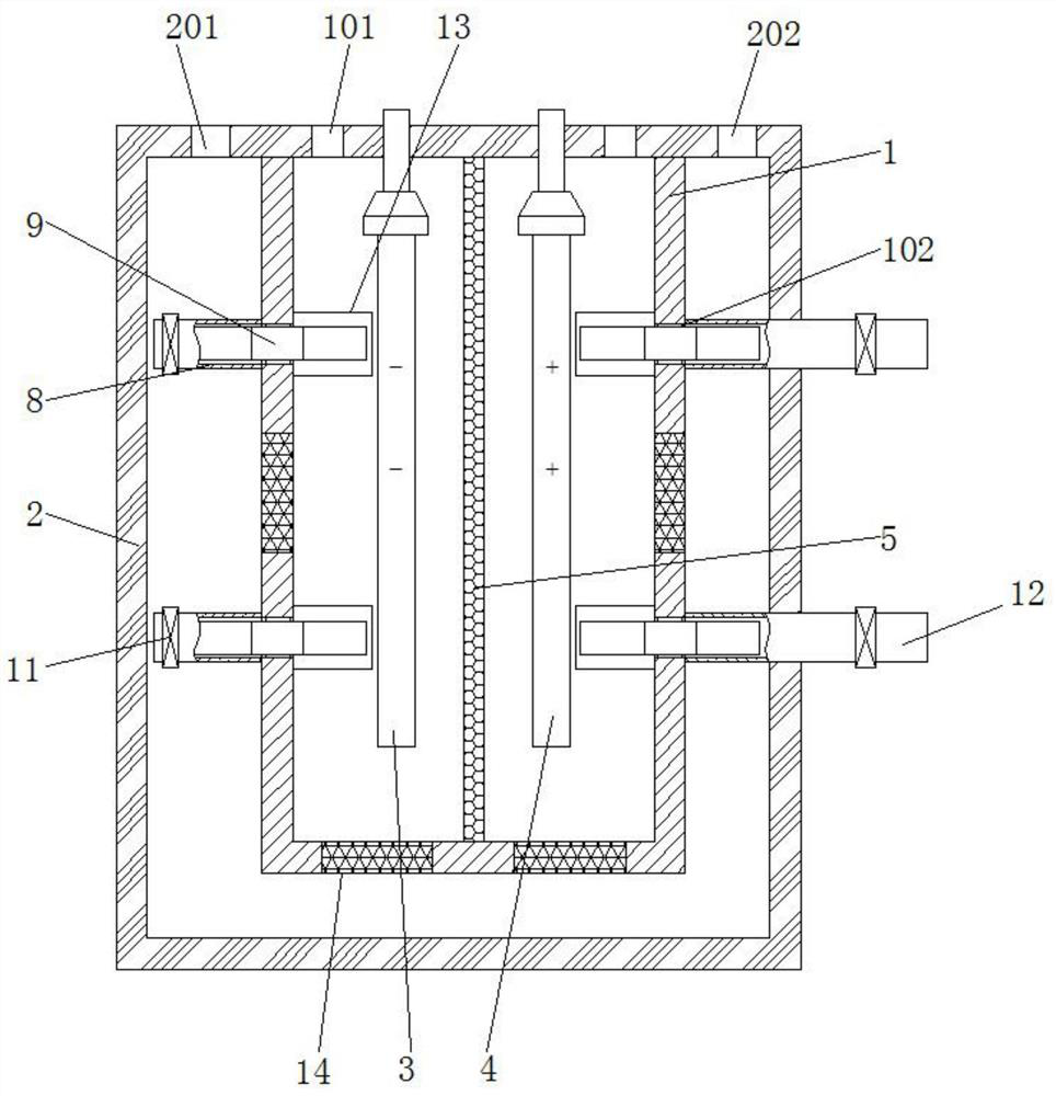 Hydrogen-oxygen generator electrolysis device for alkaline electrolyte