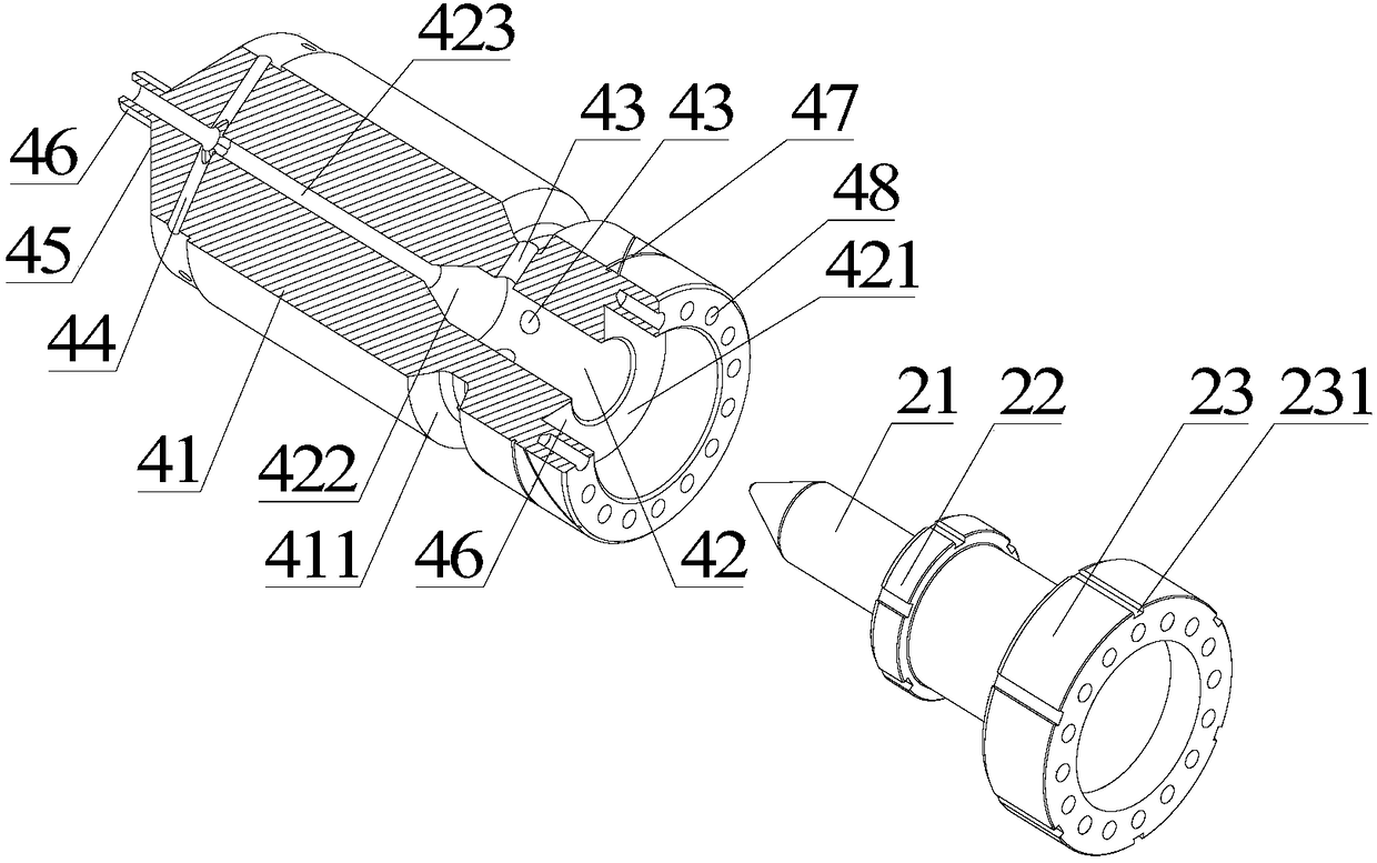 Glue injection plunger head and glue injection device