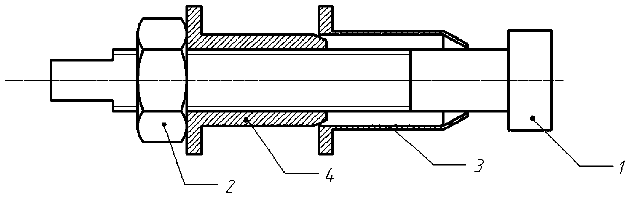 Single-side rivet pulling rivet structure and design method thereof