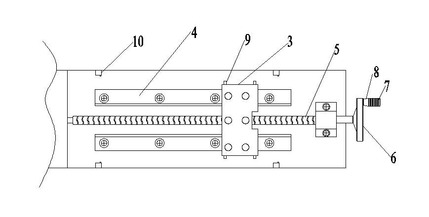 Position adjusting device for optical tool setting gauge projection system