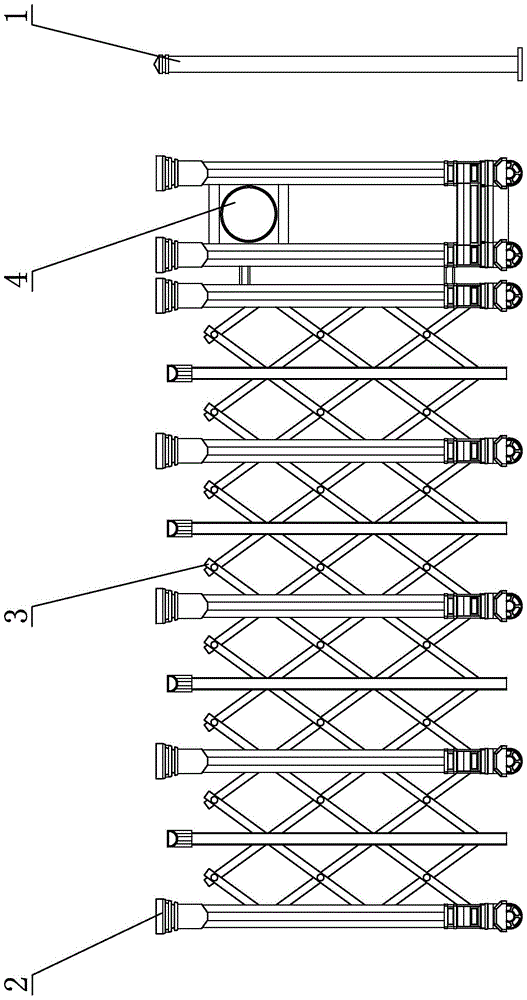 A trackless telescopic door