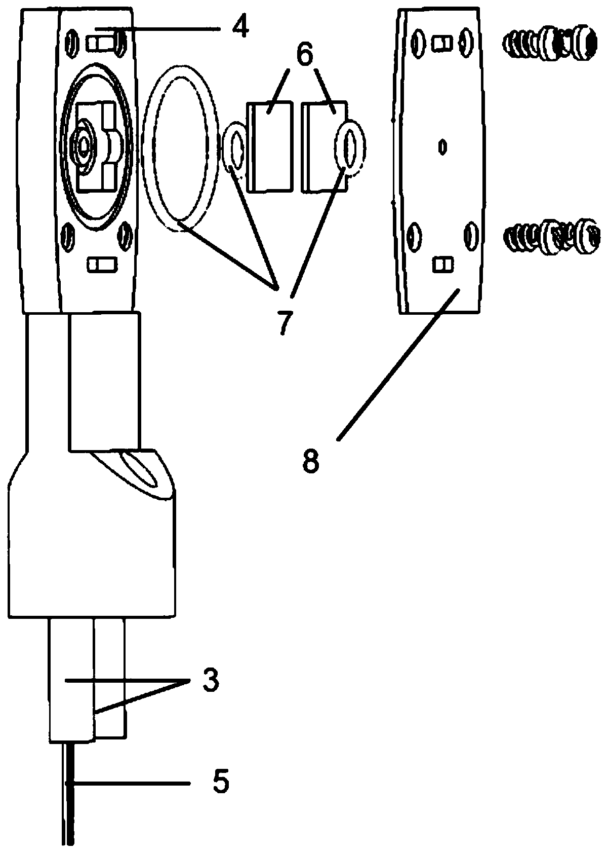 Optical sample rod system for in-situ liquid and gas environment transmission electron microscope