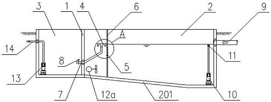 Decanting-type waste muddy water recycling pool