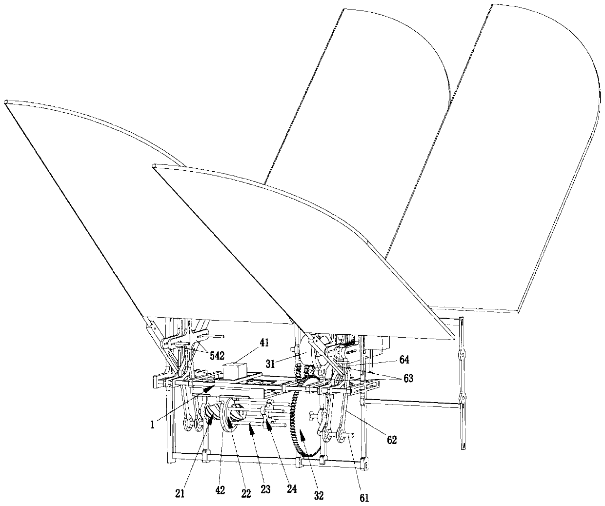 Phase changing flapping mechanism and dragonfly-imitated flapping wing aircraft