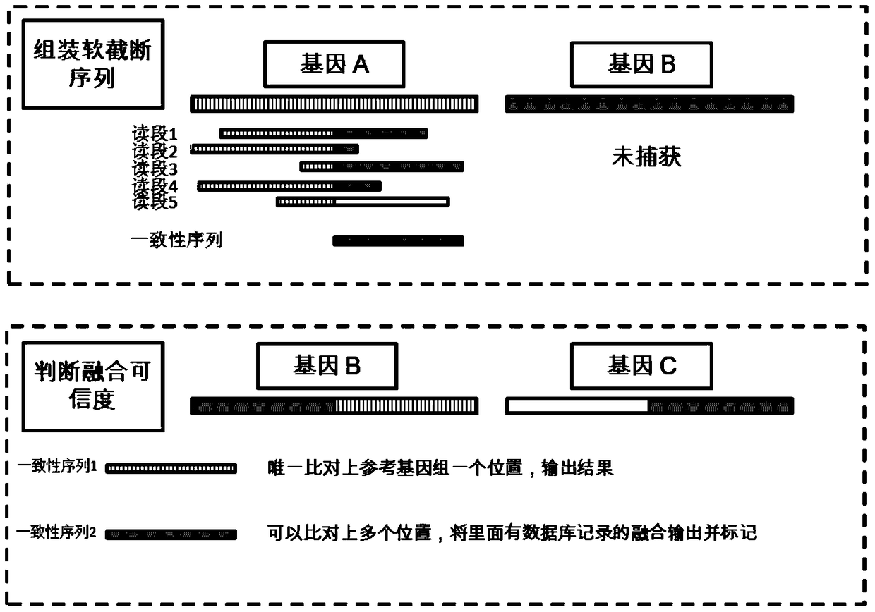 A method and device for detecting gene fusion