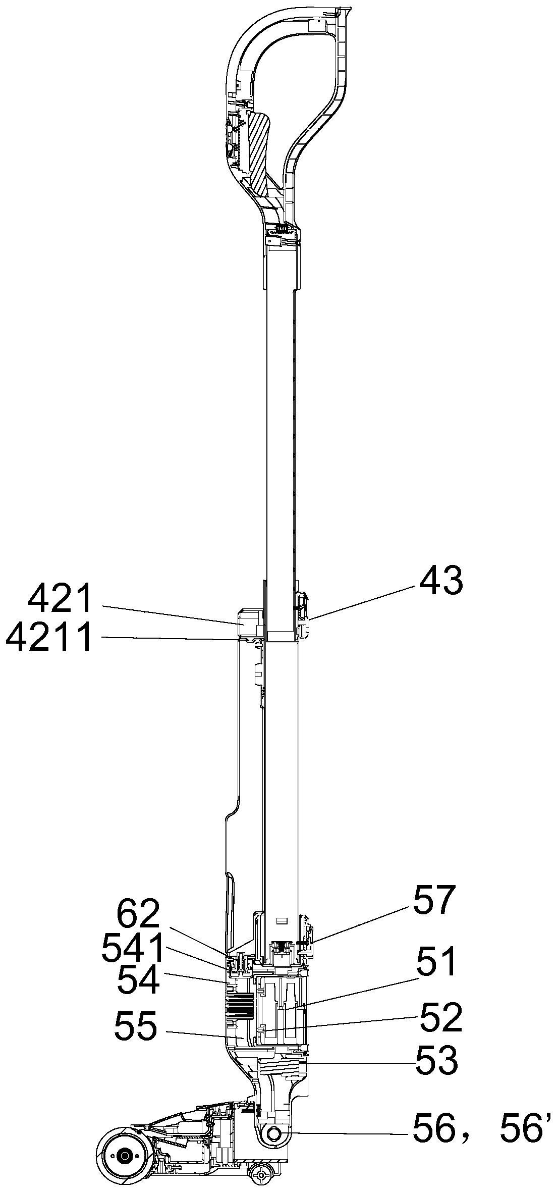 Floor brush assembly and vertical cleaning machine with same