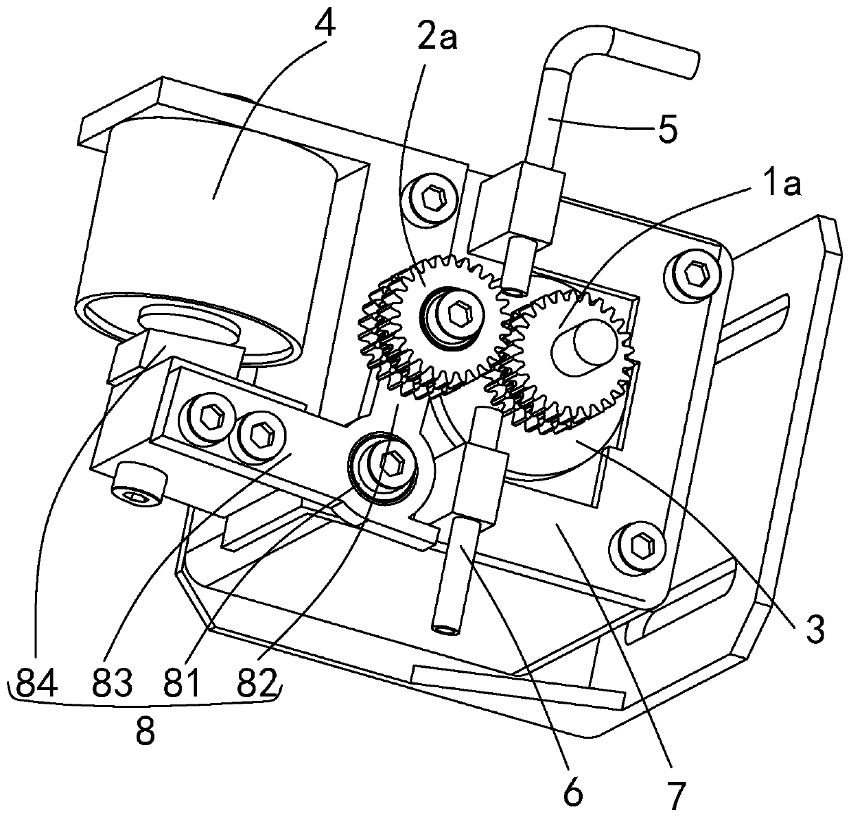 Continuous fiber carbon 3D printing selective intermittent feeding device